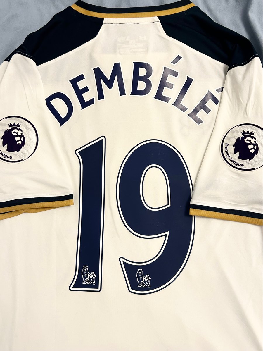 Image of Tottenham Hotspur “DEMBÉLÉ 19” 2016/17 Home Shirt + PL patches (XL)