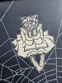Image 3 of Antique Cat Collection - Cat engravings with real preserved web- M