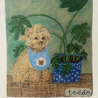 Image 2 of A5 signed print -Teddy the dog 