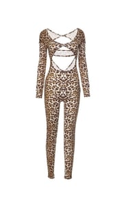 Image 3 of  Leopard  Long Sleeve jumpsuit / PRE ORDER