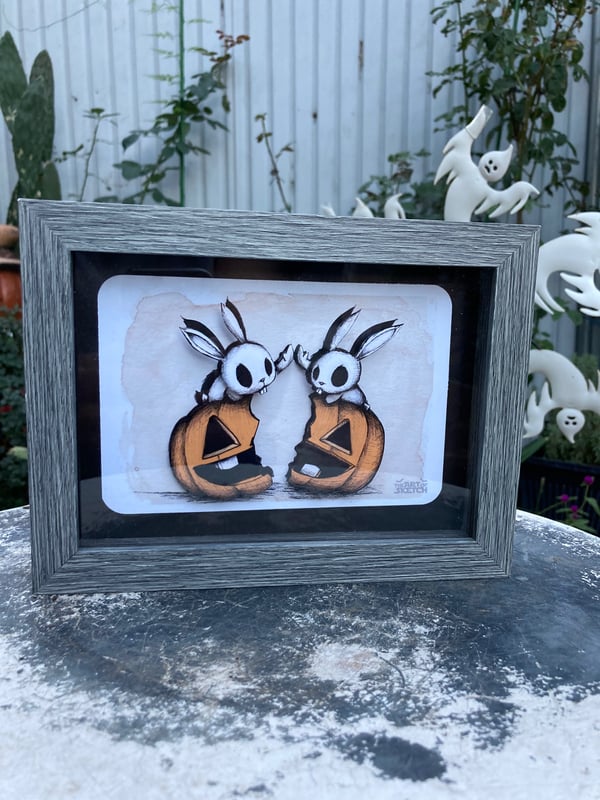 Image of "Evil Bunnies" Shadow Box