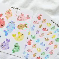 Image 2 of Rainbow blob fish stickers