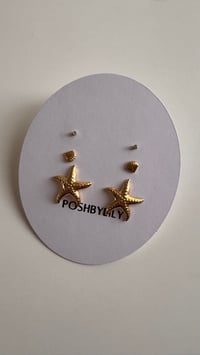 Image 2 of 3Pair Earrings Set (Star)