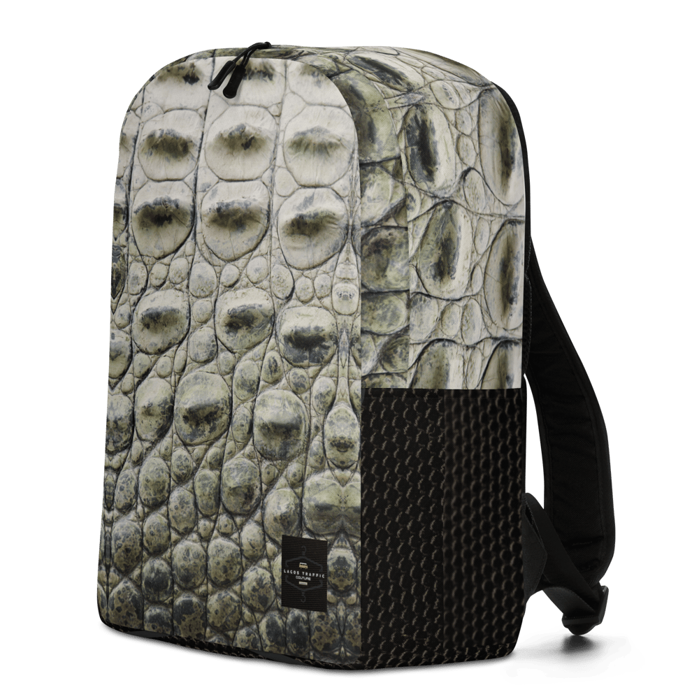 LAGOS TRAFFIC COUTURE LAPTOP TRAVELER'S BACKPACK (CROC'GATOR FULL PRINT)