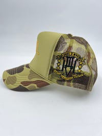 Image 2 of LVL3 NYC LIGHT CAMO TRUCKER HAT