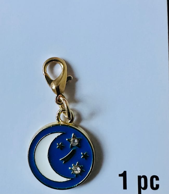 Moon and Star Charm