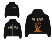 Image 1 of Villi'ageTribal Hoodie ( Beaded Woman)