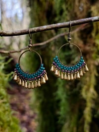 Image 2 of Small beaded hoops 