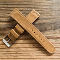 Image 3 of 40's Style Pigskin Strap - Sand