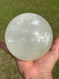 Image 2 of Large Calcite Sphere With Rainbows #2259