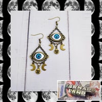 Moon Phases Eyeball Earrings