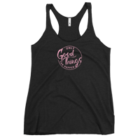 Image 3 of Women's Racerback Tank - Pink Logo
