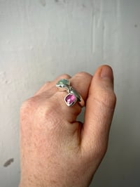 Image 1 of Fidget Ring Topas und Rubin