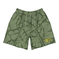 Image 2 of Unisex Runner Shorts - THR Green Camo