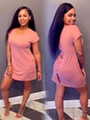 Dusty pink tshirt dress 