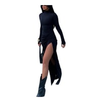 Image 2 of High Split Turtleneck Dress (Purchase on CLSY Online Website)