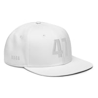 Image 4 of 47 MAGA Red on White Snapback Hat from PatriotsCo.com