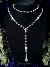 Image 1 of Purple/Blue Snake Vertebrae - Bone Rosary