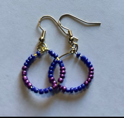 Image of Mixed purple hoops