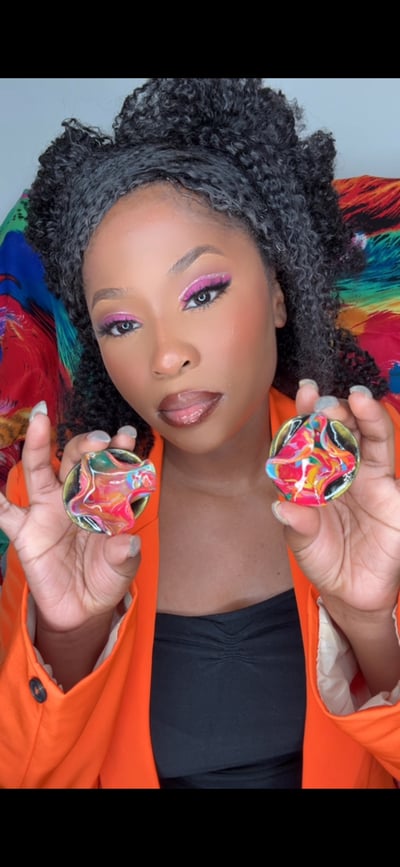 Image of overflow of glory ( custom clay earrings) 