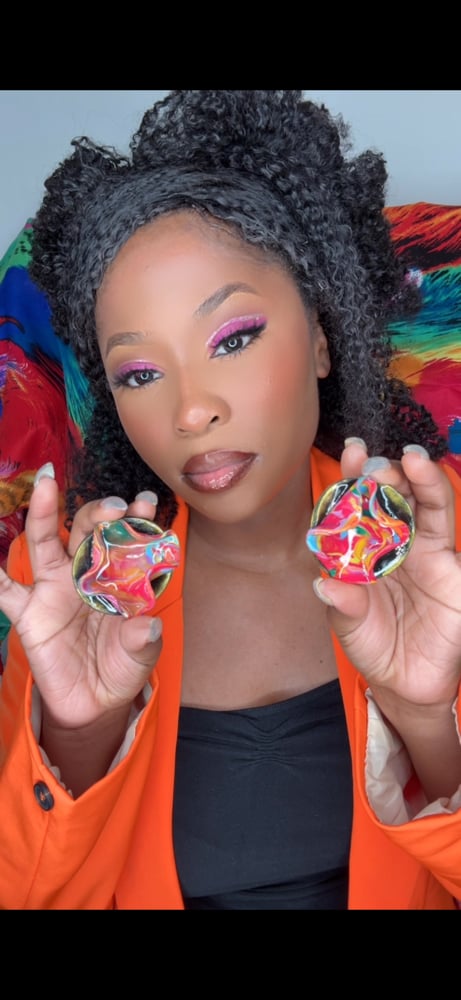 Image of overflow of glory ( custom clay earrings) 