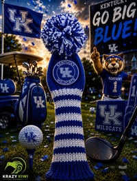 Image 3 of University of Kentucky UK Wildcats custom Golf Club Cover hand knit logo College football -aa40f948