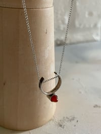 Image 6 of Vintage Elis Kauppi, Kupittaan Kulta Finland Silver Carnelian Pendant Necklace