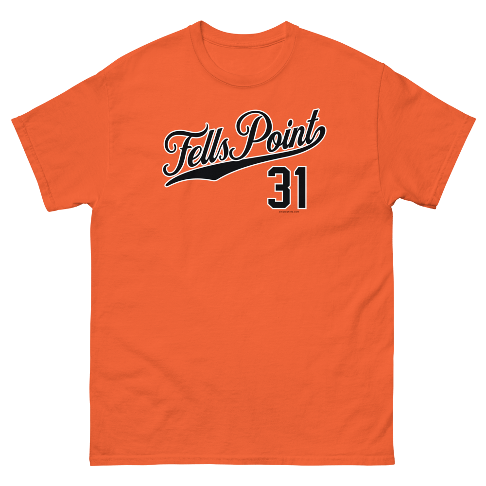 Image of Fells Point Baltimore T-Shirt 21231 Mens (Orange)