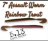 7" Assault Worm - RAINBOW TROUT