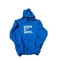 Royal Blue Hoodie (White print) 