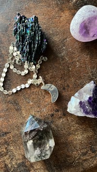 Image 2 of Amethyst night, moon pendant