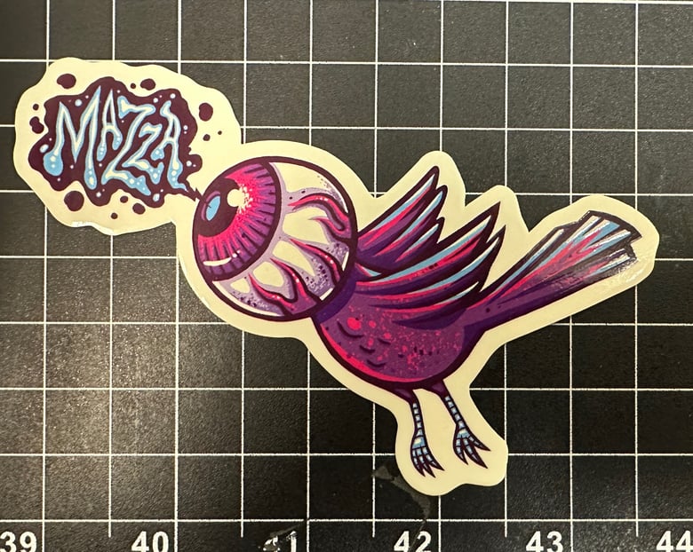 Image of Mazza Eye-Bird GID Sticker