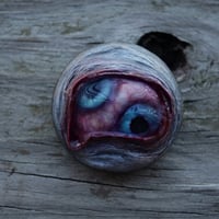 Image 9 of Custom Swappable Phone Grip for smartphones, double iris, reflective pupil, glow in the dark