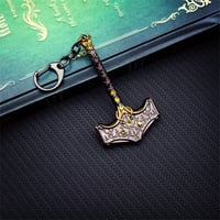 Image 3 of Gaming Weapon Keychain For Men, Metal Mens Ax Hammer Weapons Keychain Pendant, Christmas Gifts For G