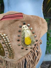 Image 5 of Dolly Bumbag suede fringe tassles Tan