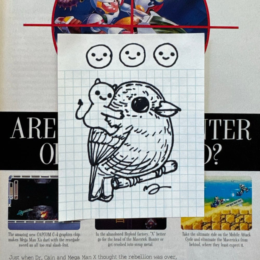 Image of Fat Bird Sharpie Sketch #190