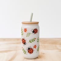 Ladybug Glass Tumbler – 16oz
