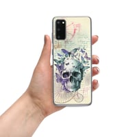 Image 11 of Colorful Human Skull and Butterflies Steampunk Style Clear Case for Samsung®