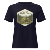 Image 2 of Women's Relaxed T-Shirt, Lost in the Right Place T-Shirt | Camping Explore Outdoor Graphic Tee