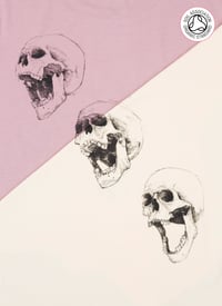 Image 1 of 3 skull Women's Roll Sleeve T-shirt's (Organic)