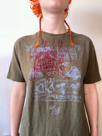 Image 2 of All things seem possible in may layered prints brown tee 