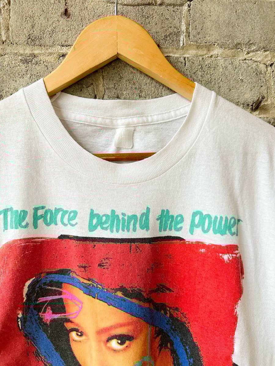 Image of 1991 VINTAGE “DIANA ROSS - THE FORCE BEHIND THE POWER” CONCERT TEE,  SIZE: MEDIUM