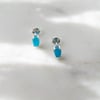 Blue Chalcedony Agate Studs