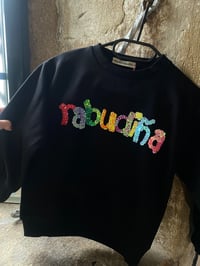 Image 2 of Suadoiro bordado a man. rabudiña. Infantil. OVERSIZE.