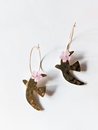 Image 3 of Boucles d'oreilles colombes acier 