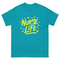 Image 3 of Nurse Life Shirt – Yellow Graffiti Nurse T-Shirt Bold Paint Stroke Unisex Graphic Tee