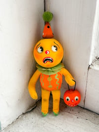 Copy of Frightened Veggie Goblin with Jack O' Lantern