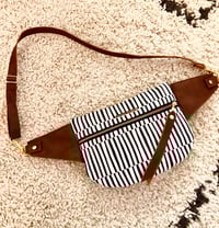 Image 2 of B&W stripes  crossbody