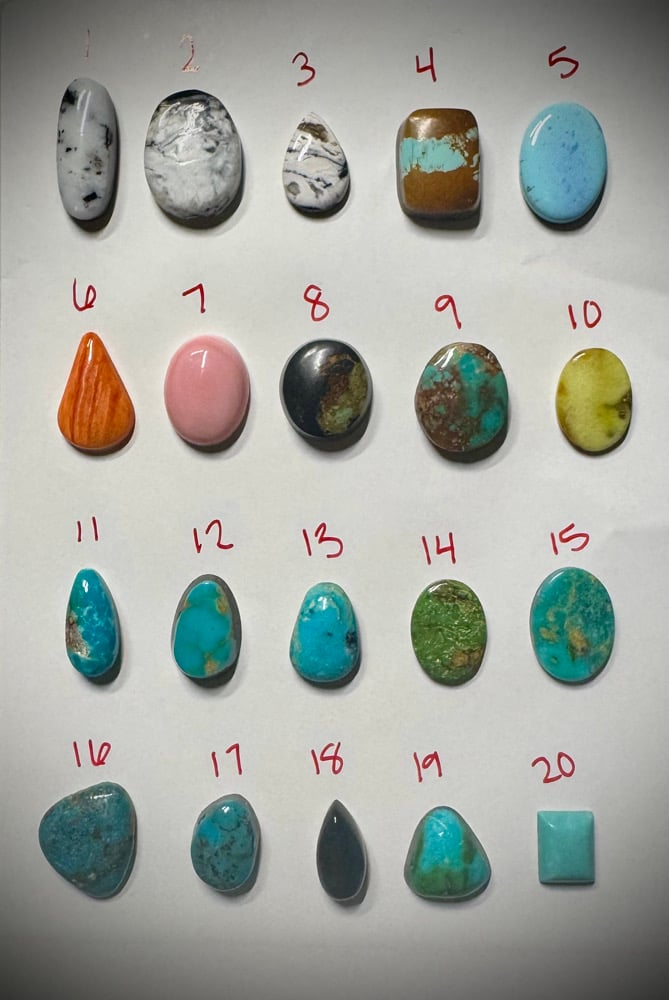 Image of PRE-ORDER: Dainty Turquoise & Cross Necklace - Choose your stone!