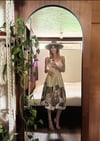 1960s travel luggage souvenir circle skirt 1950s